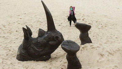 Sculpture by the Sea’s Buried Rhino: artists offer iconic sculpture as gift to Sydney