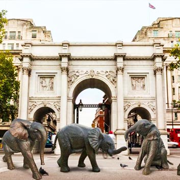 Life-size herd of bronze elephants to be unveiled at Marble Arch